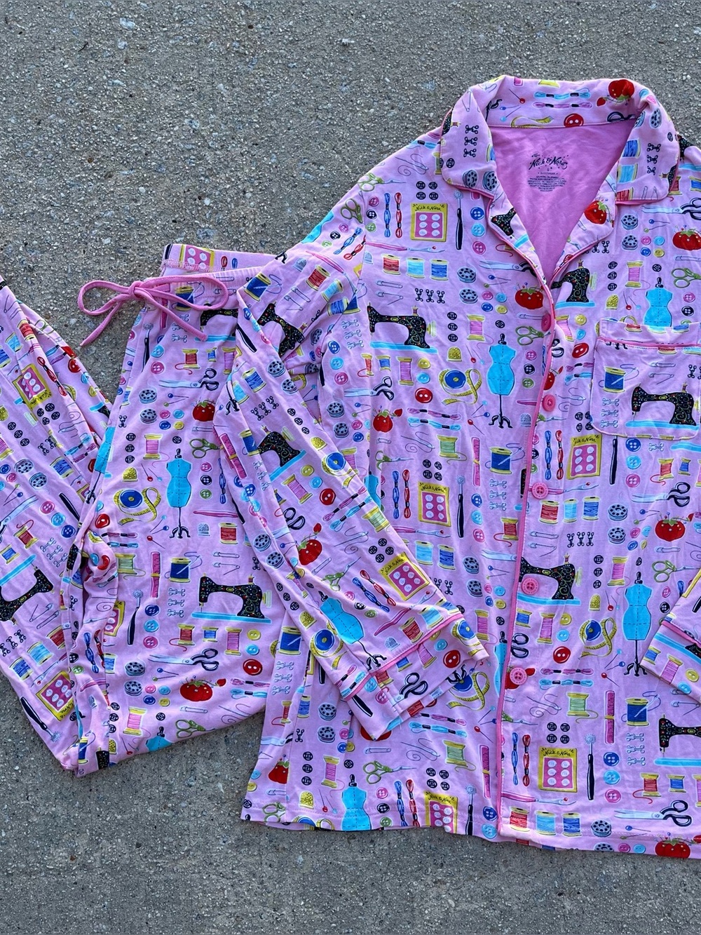 Nick & Nora pajamas set sewing women’s small